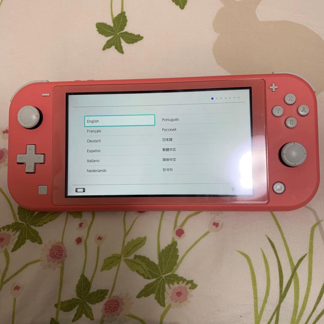 Nintendo Switch Lite ピンク　画面ヒビあり