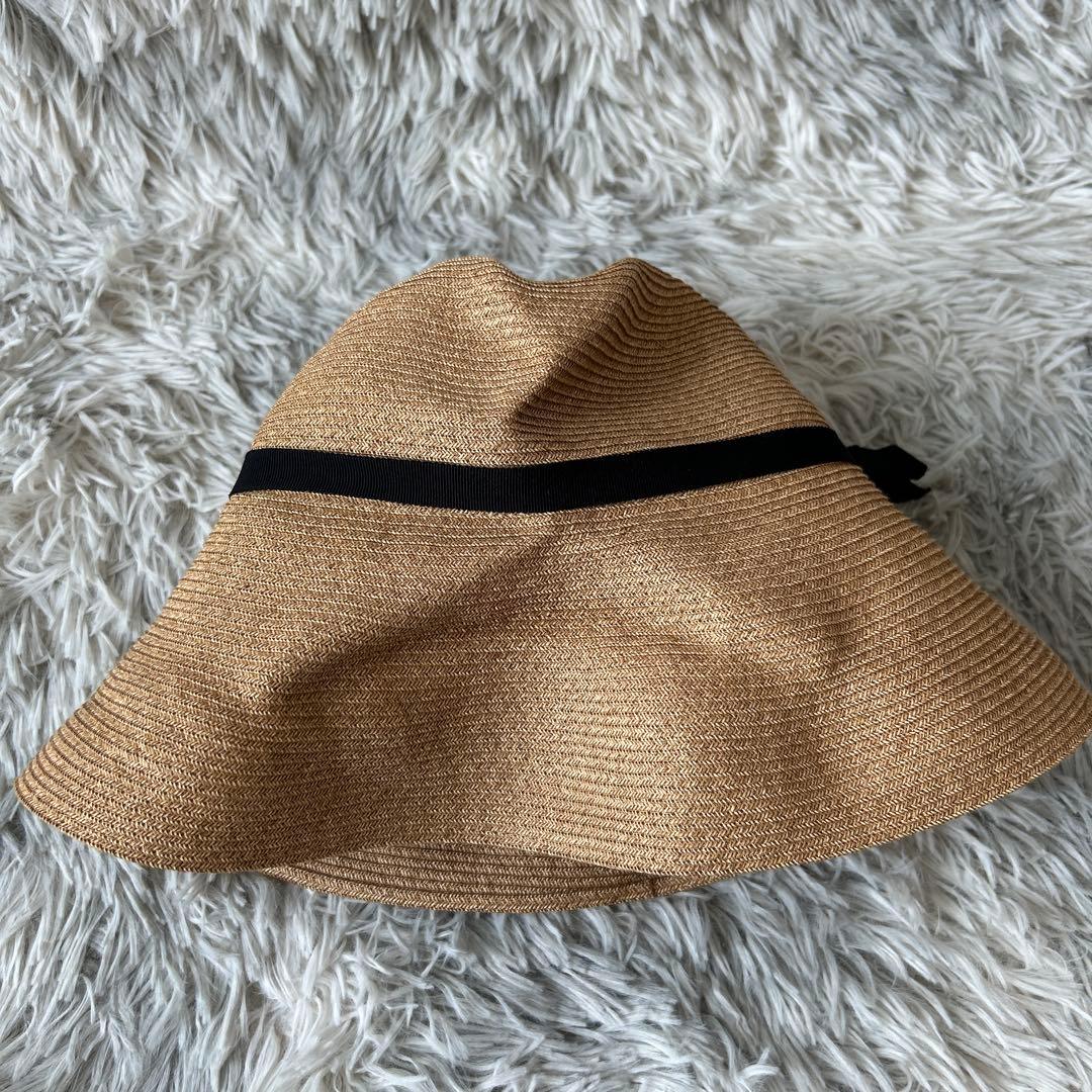 【美品】mature ha. ペーパーハット グログランリボン マチュアーハ