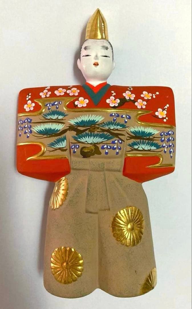 雛人形 京人形 小田益三作 ひな祭り 陶器 立雛 金彩
