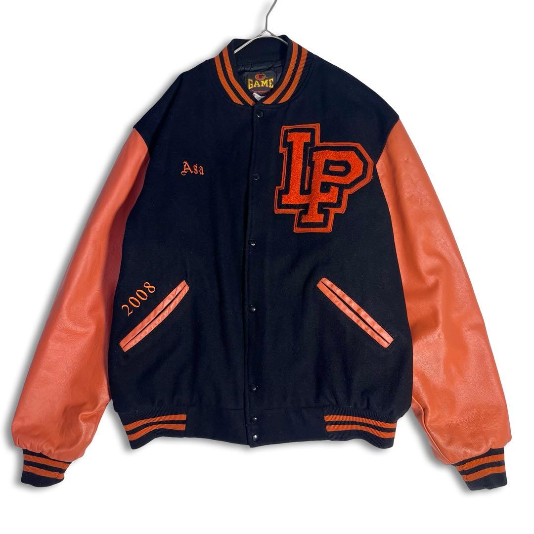 USA製 GAME Sportswear スタジャン 2XL 袖レザー