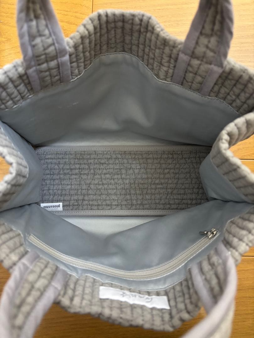 ピオヌンナル　トートバッグmy lady ライトグレー