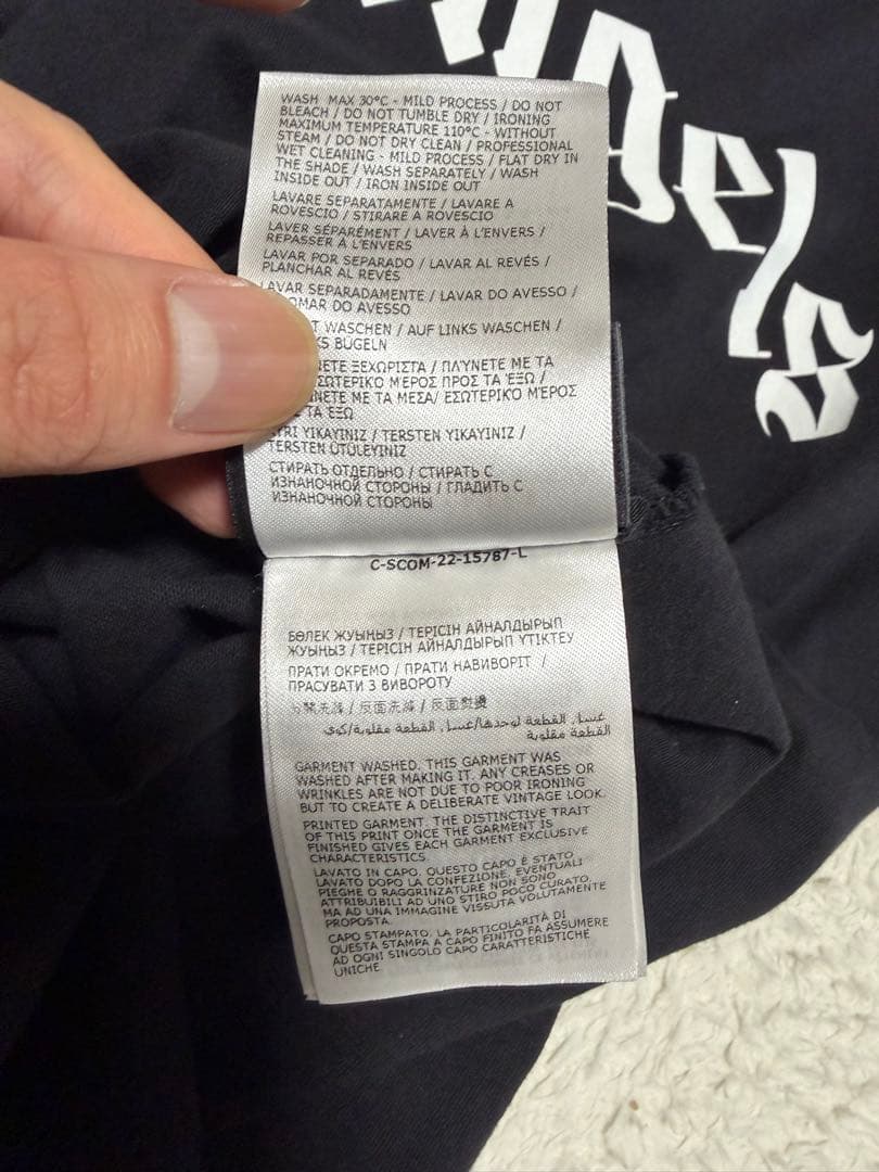 モンクレール×パームエンジェルス アーチロゴ Tシャツ　palm angels