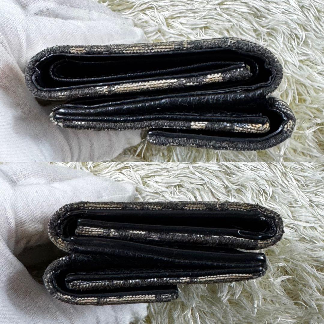 大人気✨ディオール　オム　三つ折り財布　ジャカードオブリーク　グレー