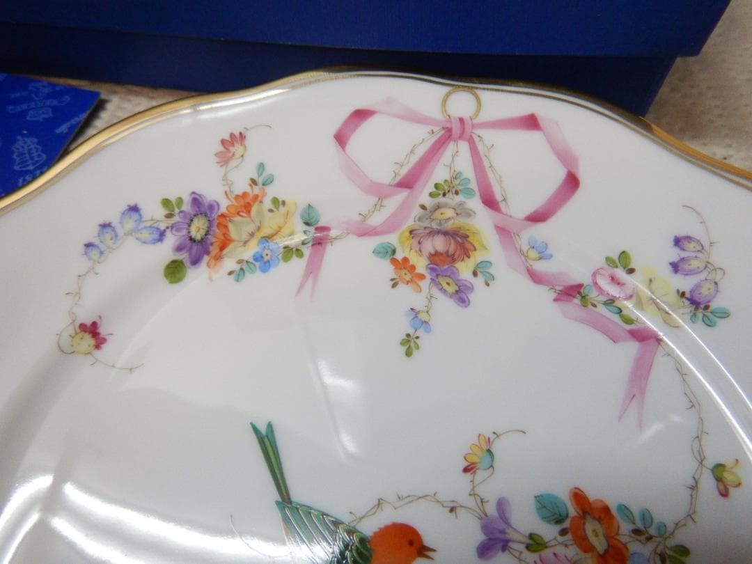 Herend ヘレンド　皿　花と鳥の皿　１９ｃｍ　未使用