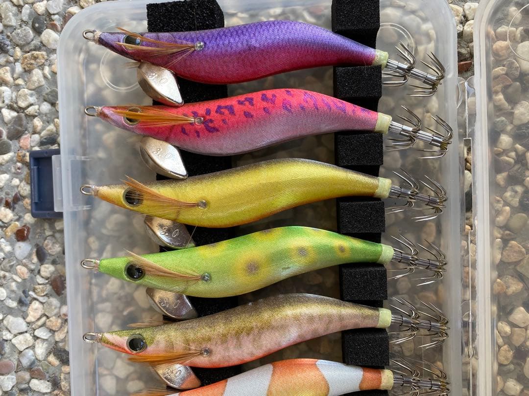 【未使用品】限定品　エギ 10個セット 透明ケース付き　エギ王Q 限定