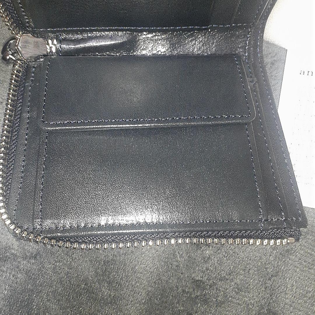 【aniary|アニアリ】アンティークレザー ウォレット Dark Navy