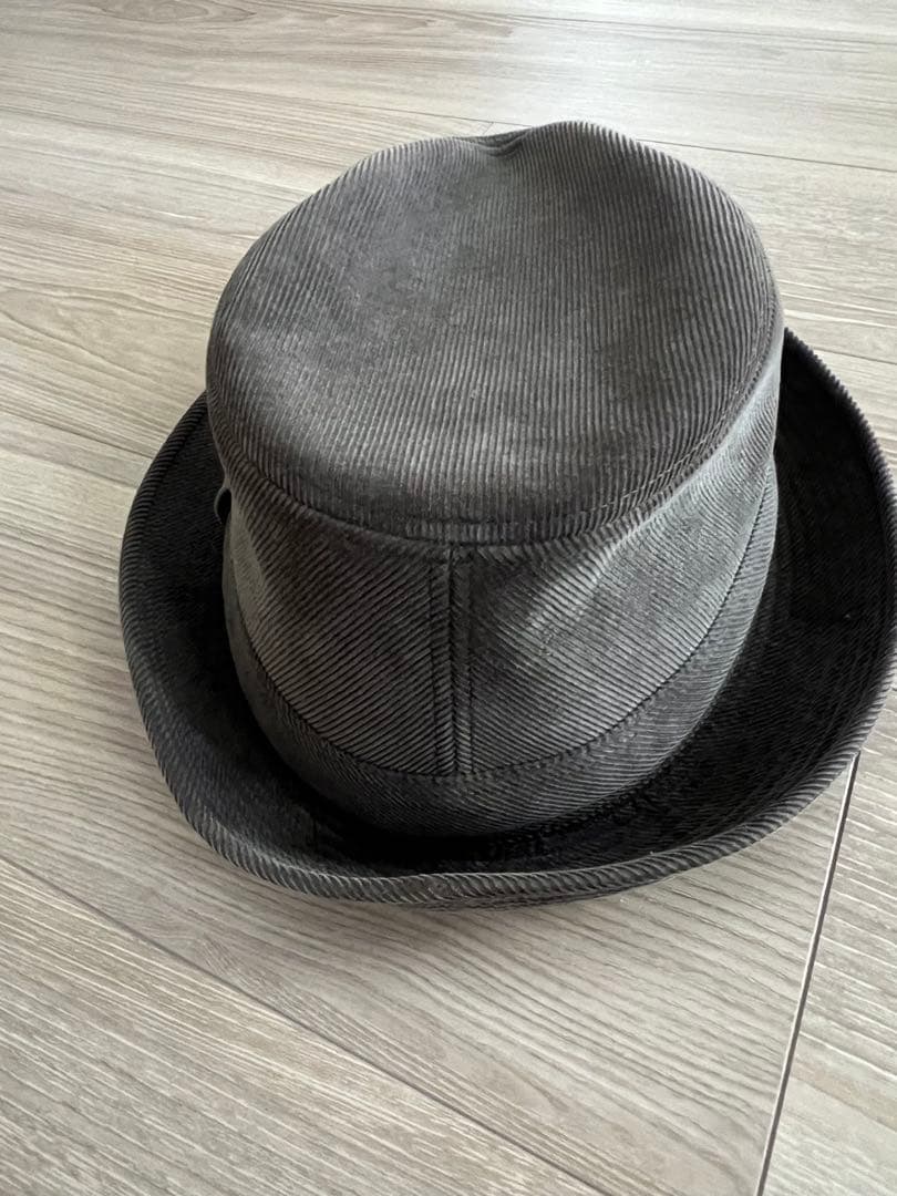 秋冬/HERMES (エルメス) ロゴ刺繍 コーデュロイバケットハット ブラウン