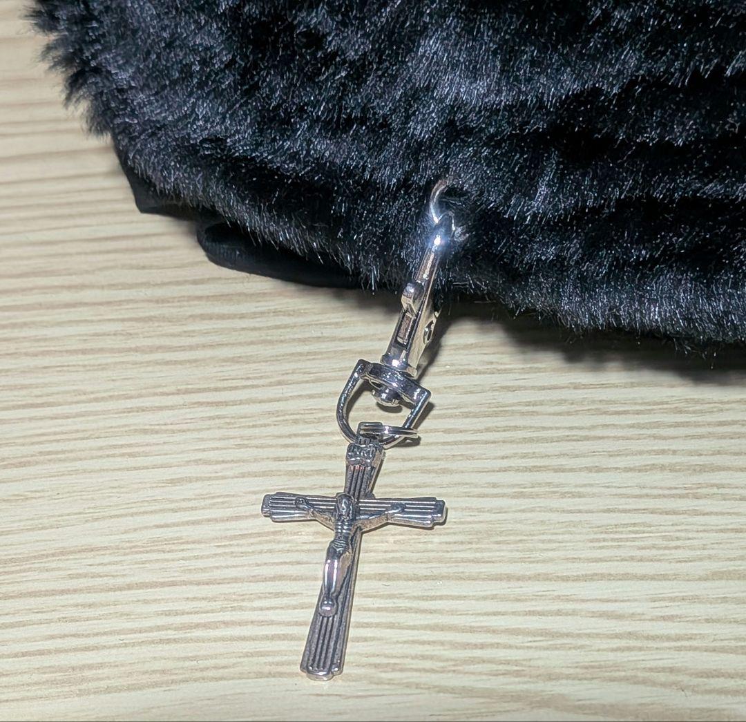 bodysong チャーム付き　ファーハット　黒