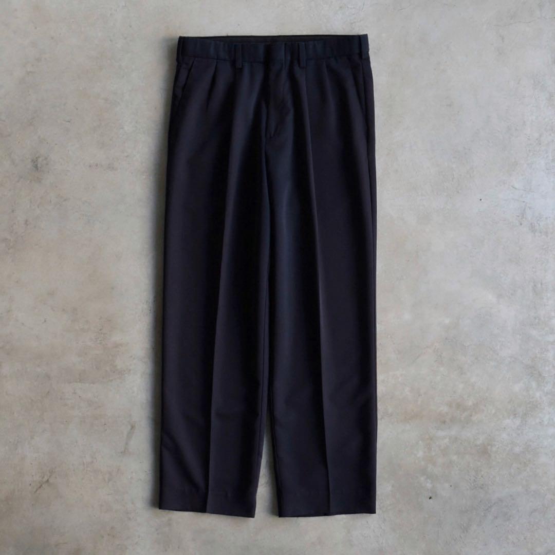 90s ドッカーズ dockers ツータック スラックスパンツ ネイビーw32