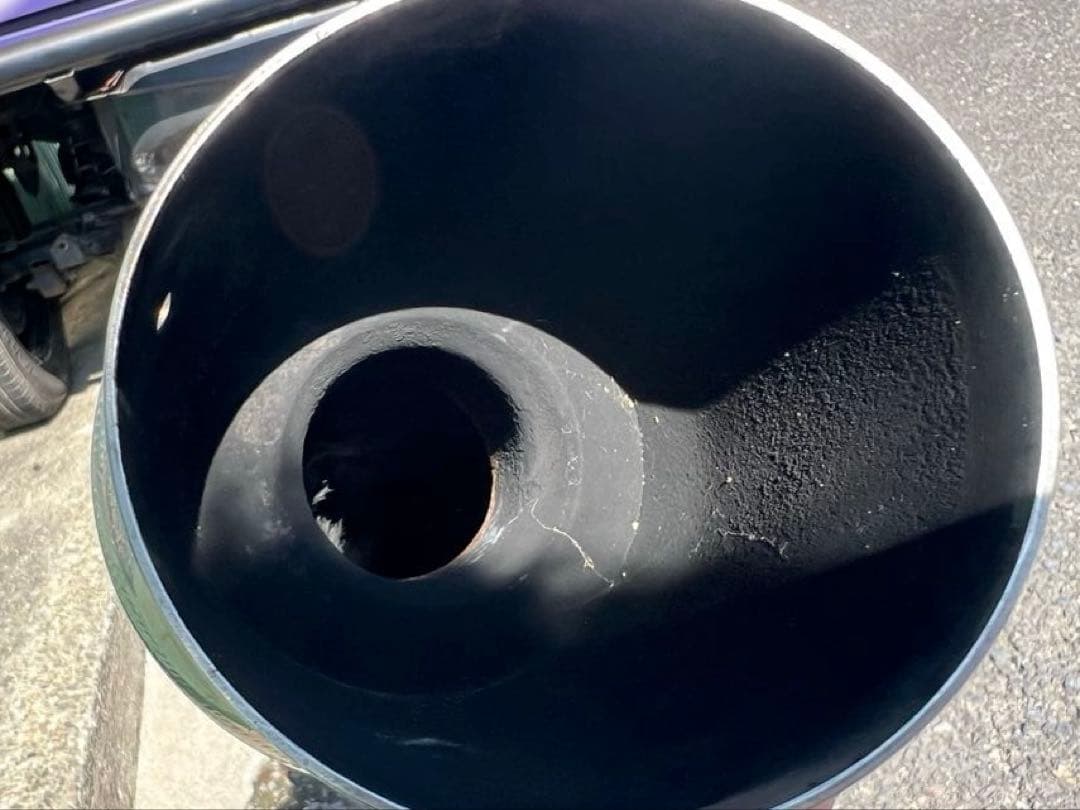 くにひこまる ジムニー　JA22 社外マフラー　砲弾マフラー