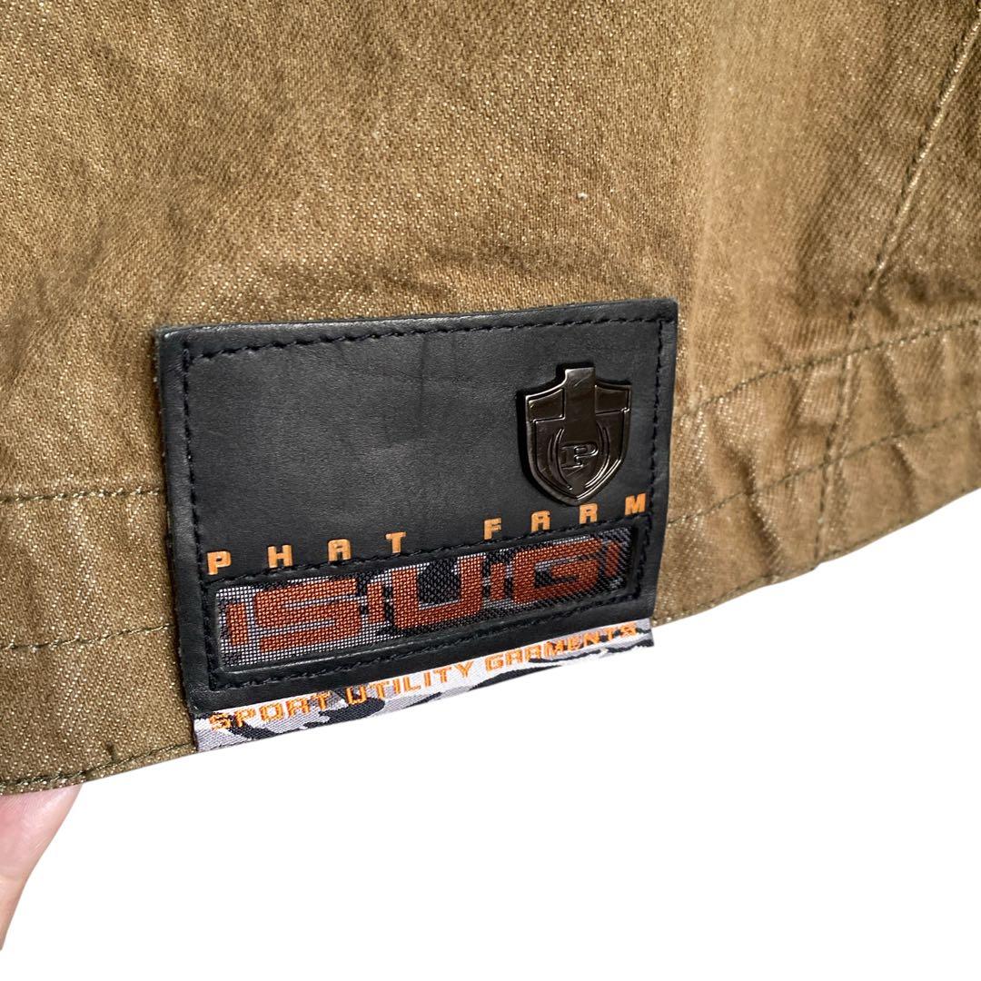 w*o様 90sy2k PHAT FARM SUG 先染めブラウン デニムジップ