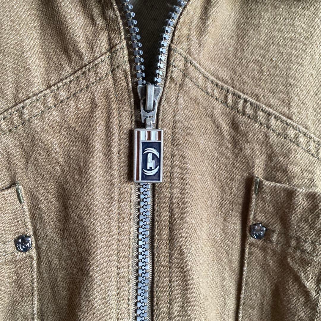 w*o様 90sy2k PHAT FARM SUG 先染めブラウン デニムジップ