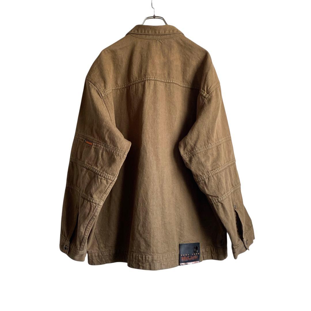 w*o様 90sy2k PHAT FARM SUG 先染めブラウン デニムジップ