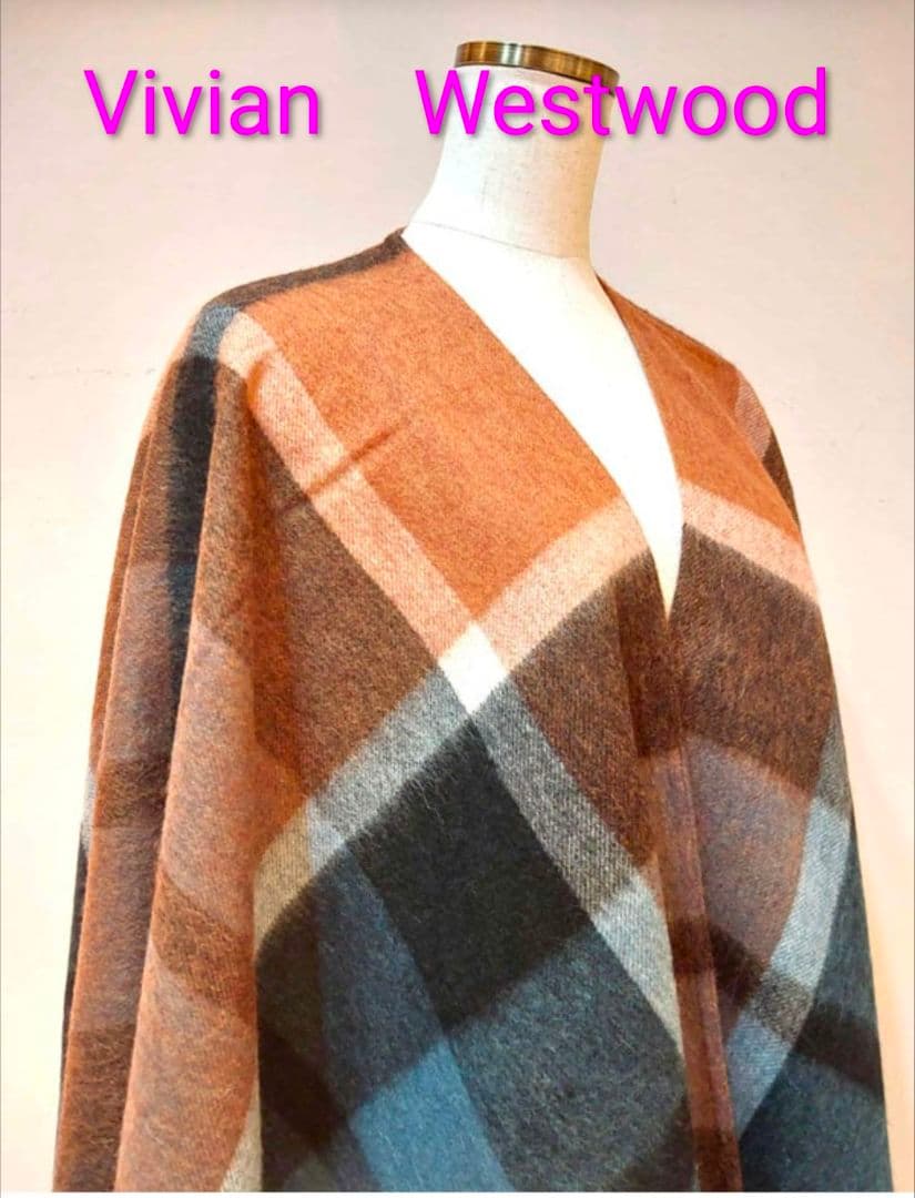 Vivienne Westwood チェック柄ポンチョ（AY）