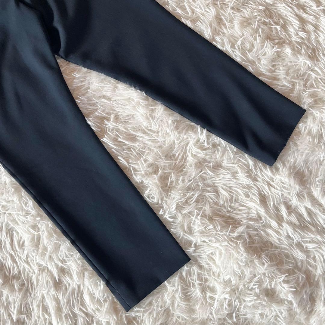 美品✨ ヨーコチャン ハイウエストギャザーパンツ ネイビー サイズ38 定番