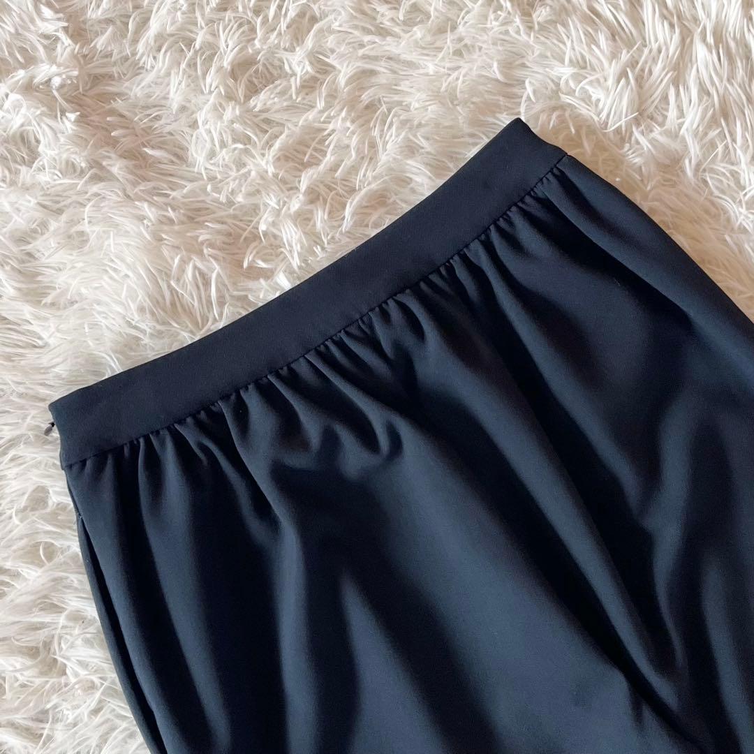 美品✨ ヨーコチャン ハイウエストギャザーパンツ ネイビー サイズ38 定番