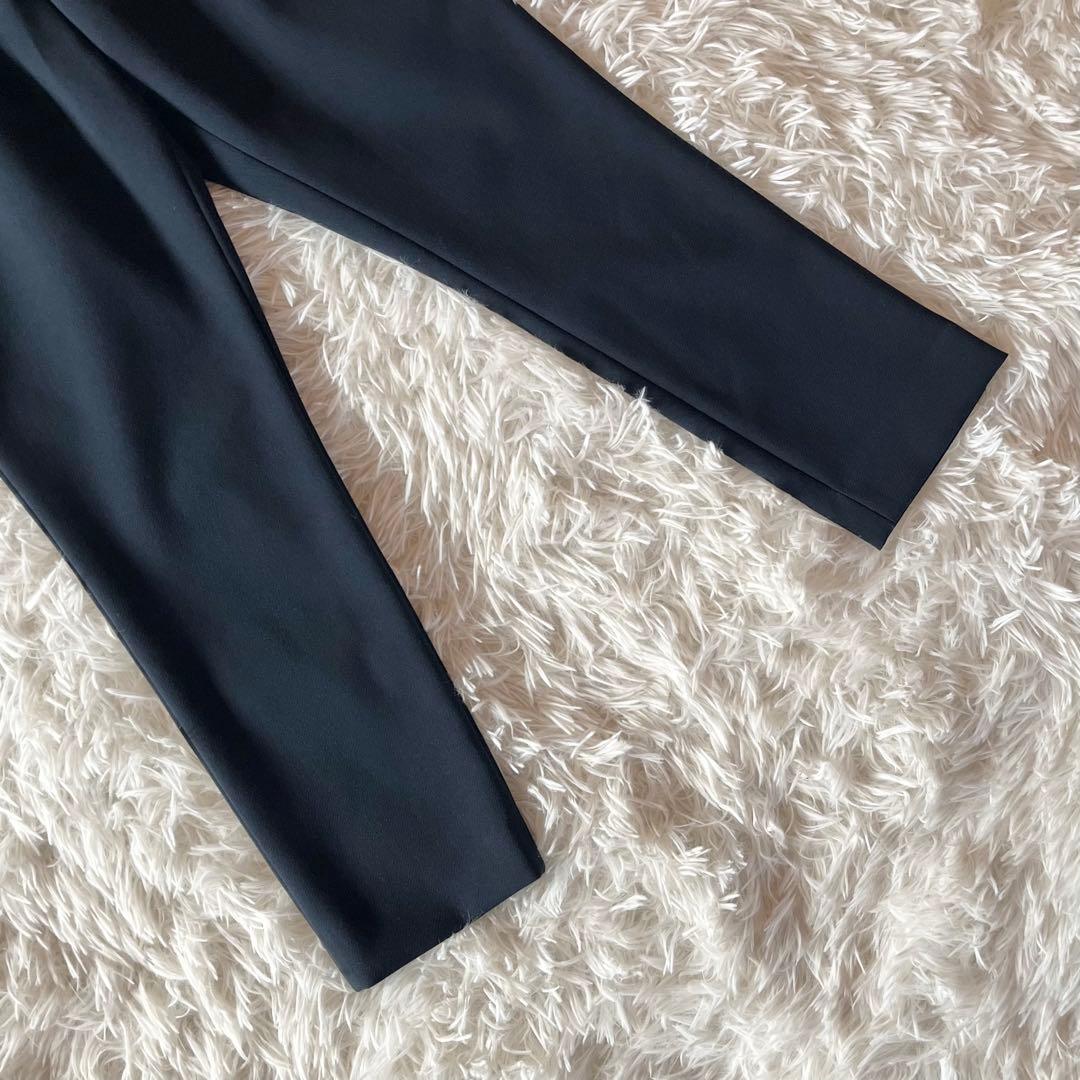 美品✨ ヨーコチャン ハイウエストギャザーパンツ ネイビー サイズ38 定番