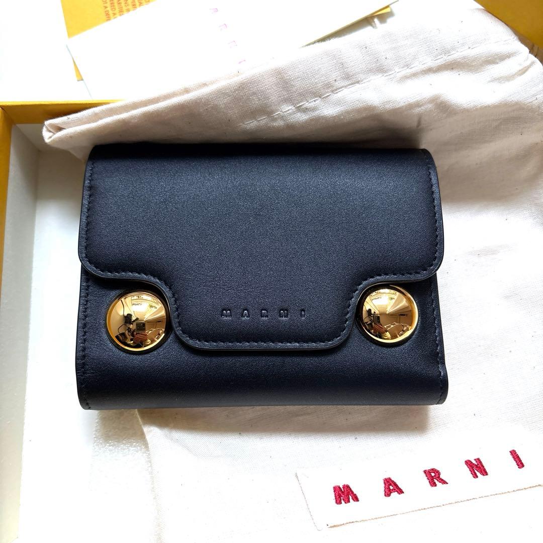 MARNI 三つ折り財布 ブラック