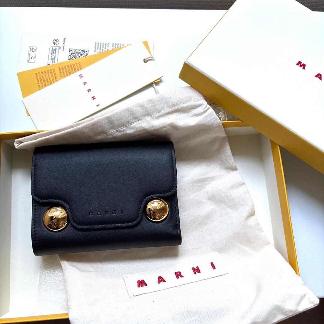 MARNI 三つ折り財布 ブラック