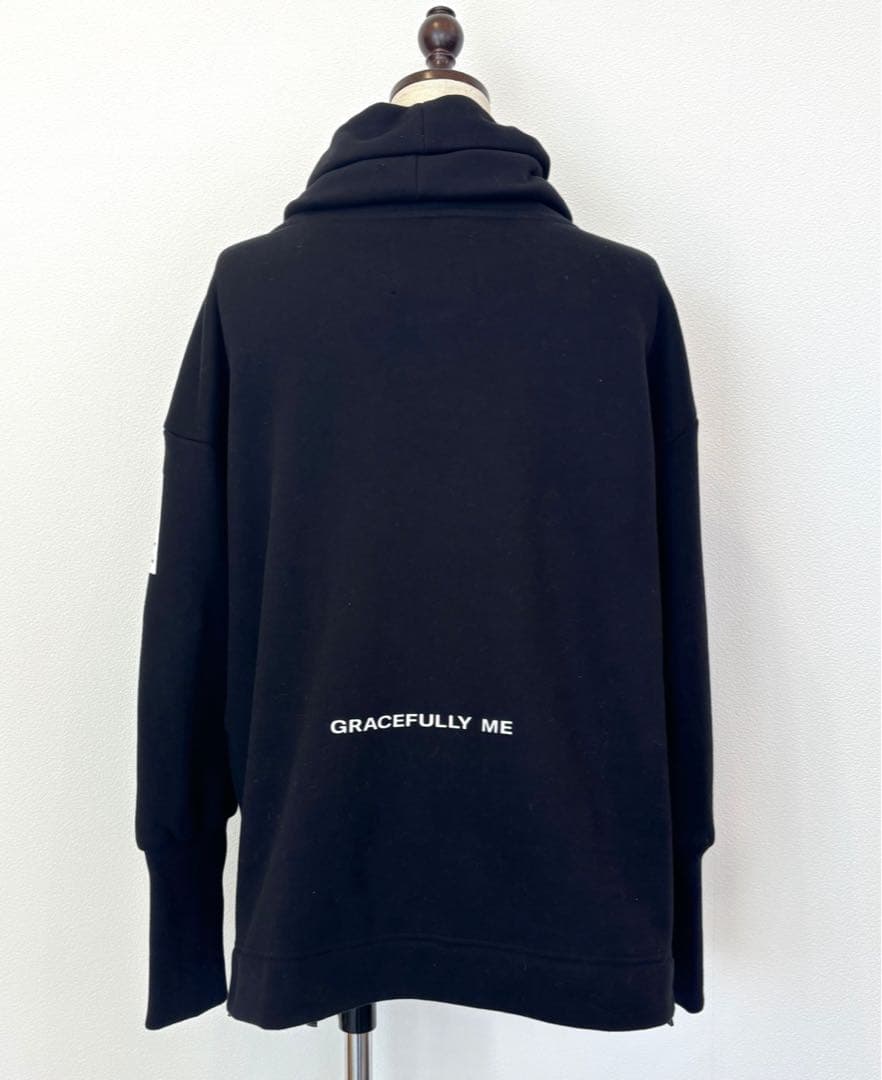 パシオーネ（PASSIONE）裏起毛プルオーバーフーディ　ブラック