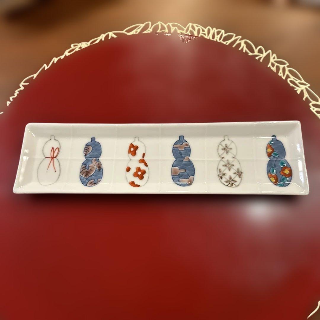 伊万里焼 徳永窯 アペタイザートレー 染錦六瓢 4枚入り