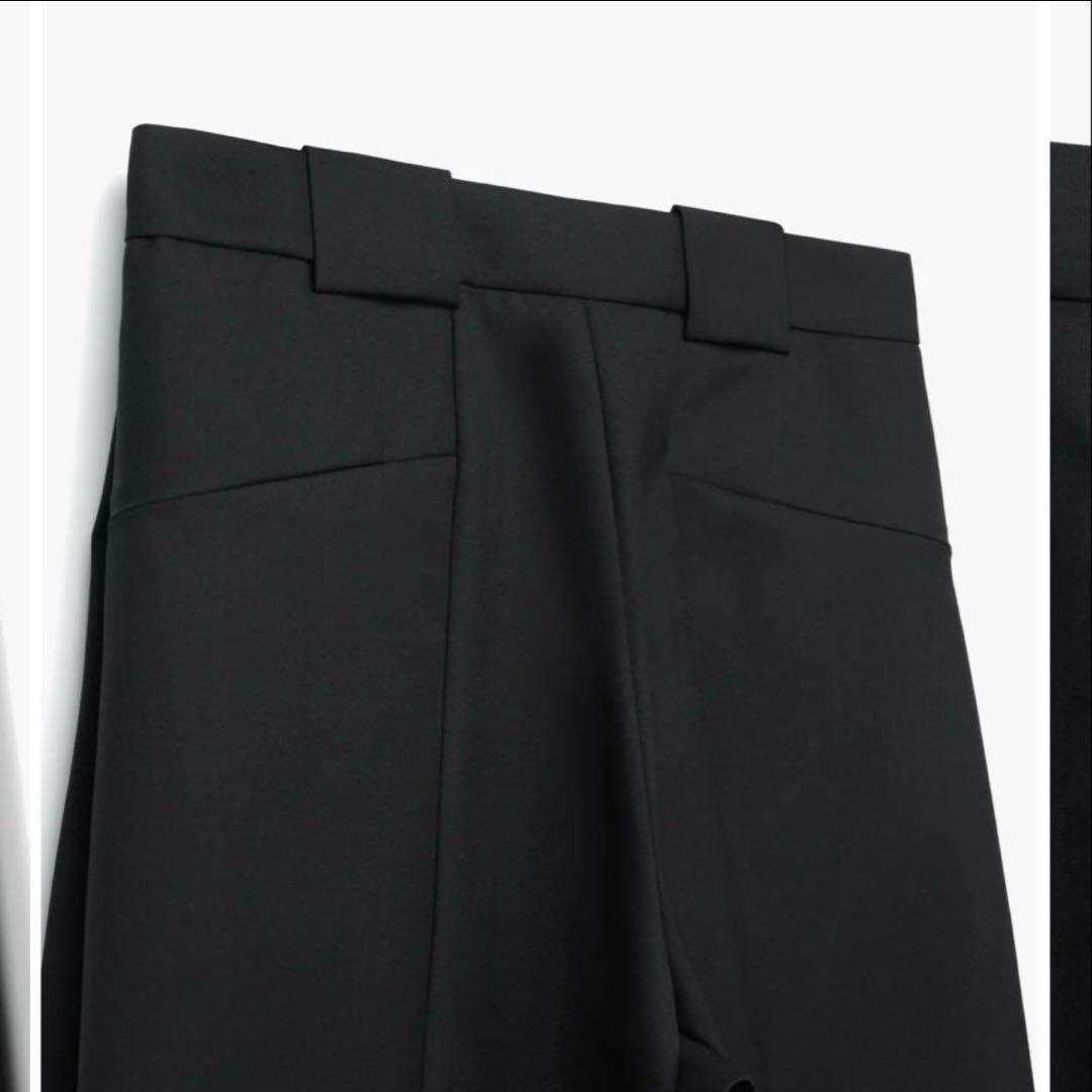 common divisor 黒 ワイドパンツ プリーツ スラックス