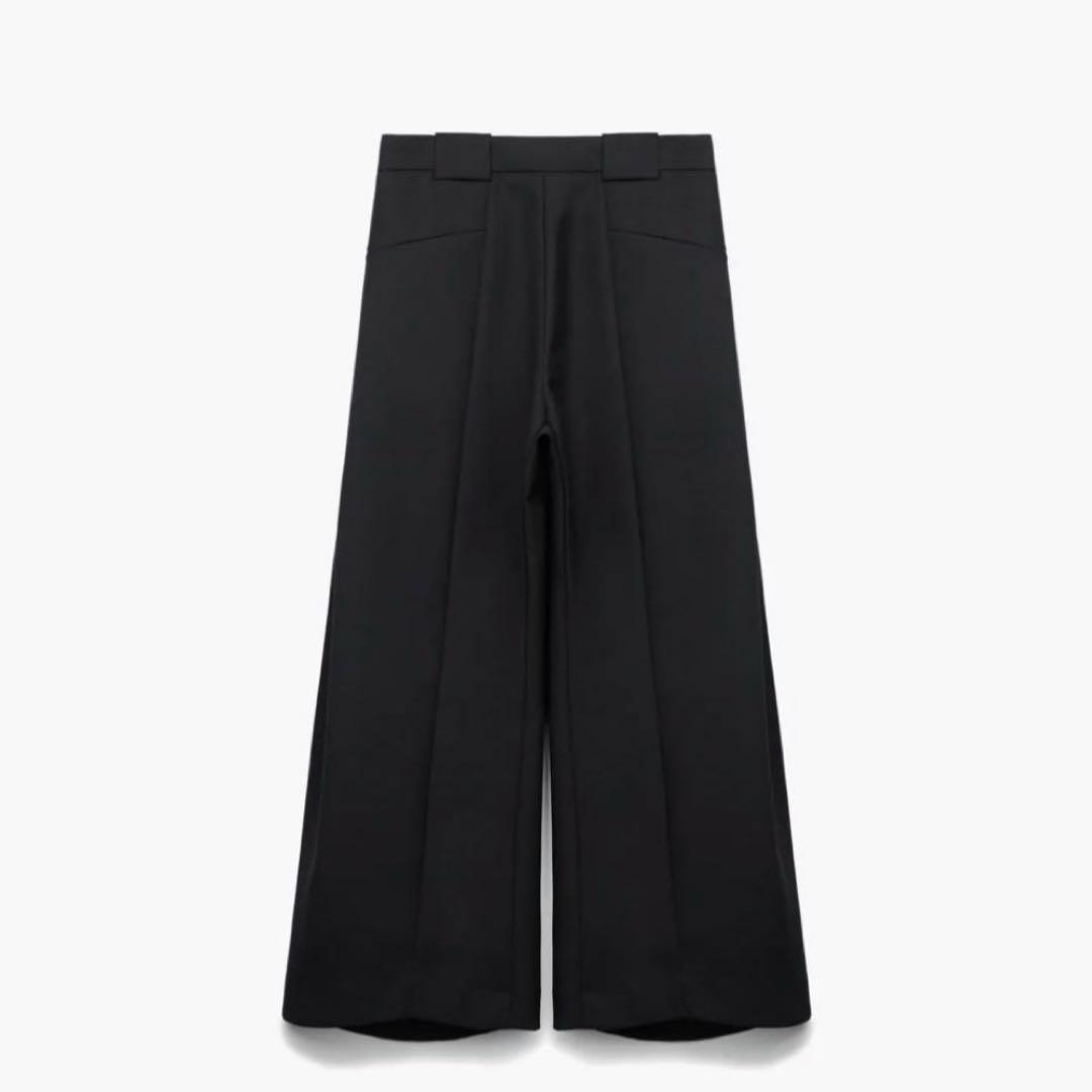 common divisor 黒 ワイドパンツ プリーツ スラックス