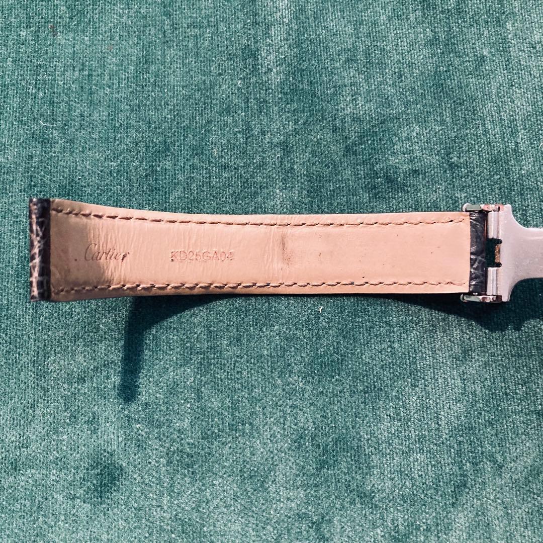 カルティエ　純正Dバックル（純正ベルト付き）16mm シルバー