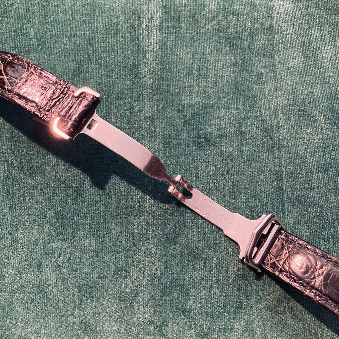 カルティエ　純正Dバックル（純正ベルト付き）16mm シルバー