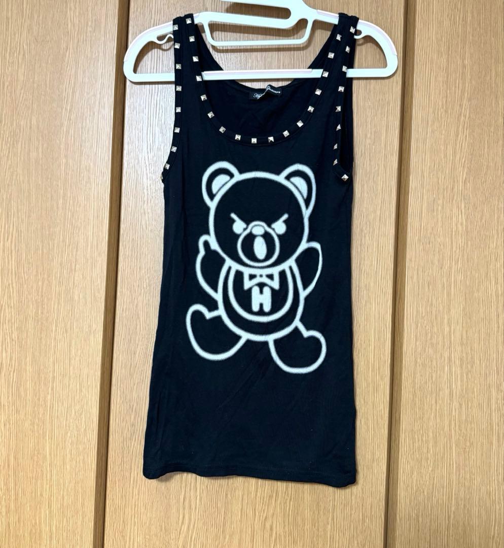 ❤️HYSTERIC GLAMOUR クマ　ブラック/黒　タンクトップ