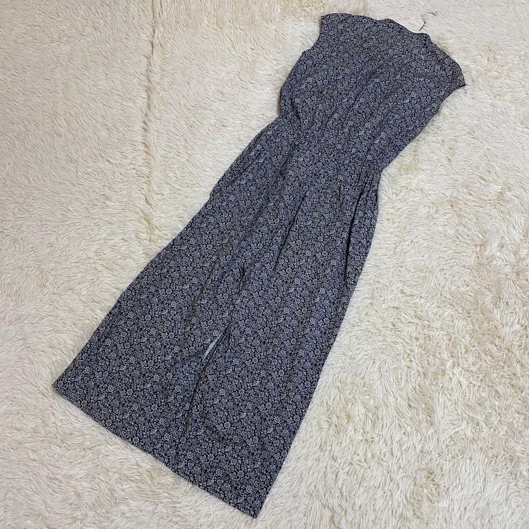 北欧暮らしの道具店 リバティプリント オールインワン ブラック ホワイト S