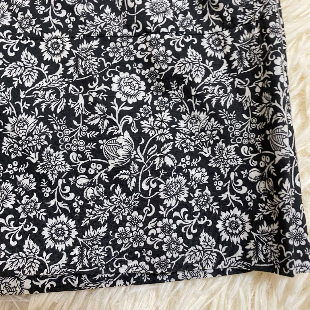 北欧暮らしの道具店 リバティプリント オールインワン ブラック ホワイト S