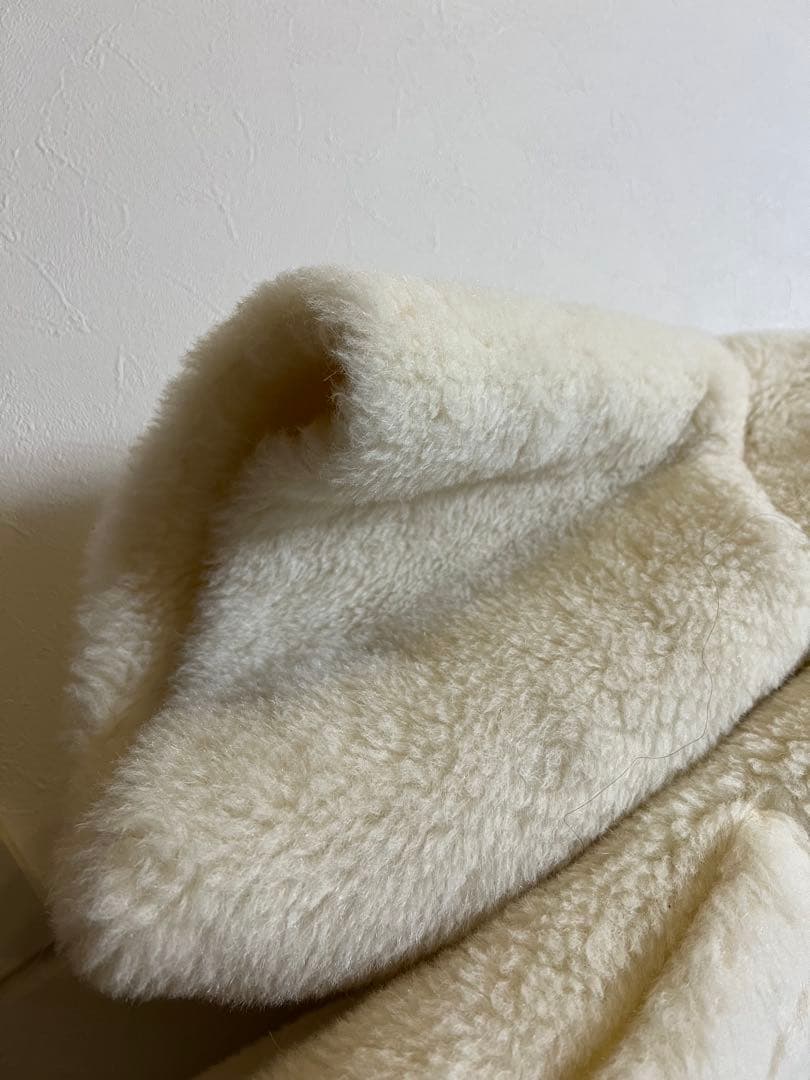 マックスマーラ テディベアコート アルパカ混 オフホワイト　34size