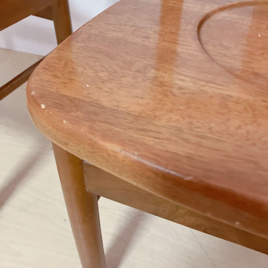 木製　ダイニングチェア　2脚セット　木製椅子　北欧　アームレスチェア