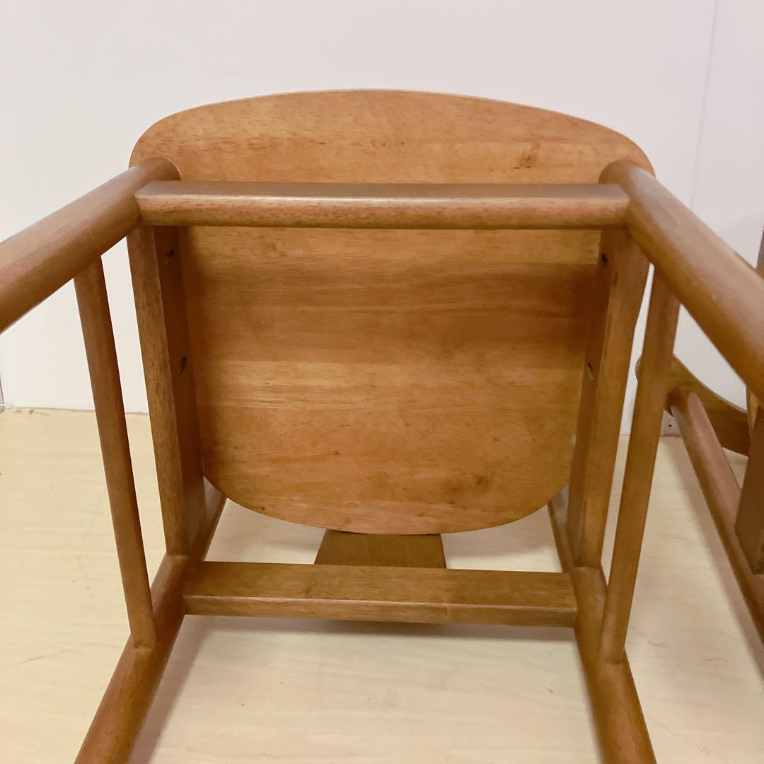 木製　ダイニングチェア　2脚セット　木製椅子　北欧　アームレスチェア