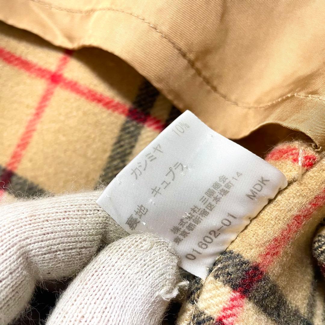極美品　バーバリー　ダブルフェイス　カシミヤ　コート　ノバチェック　40