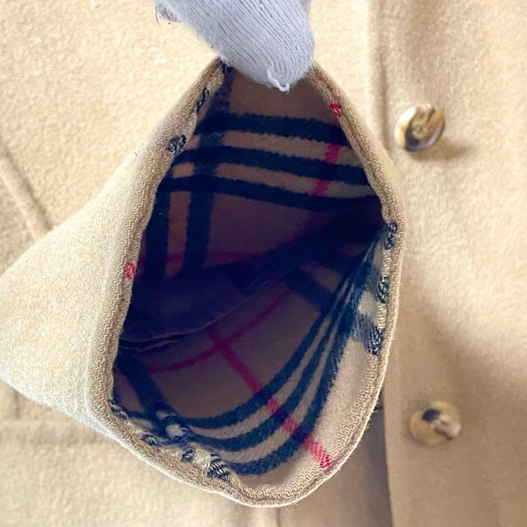 極美品　バーバリー　ダブルフェイス　カシミヤ　コート　ノバチェック　40