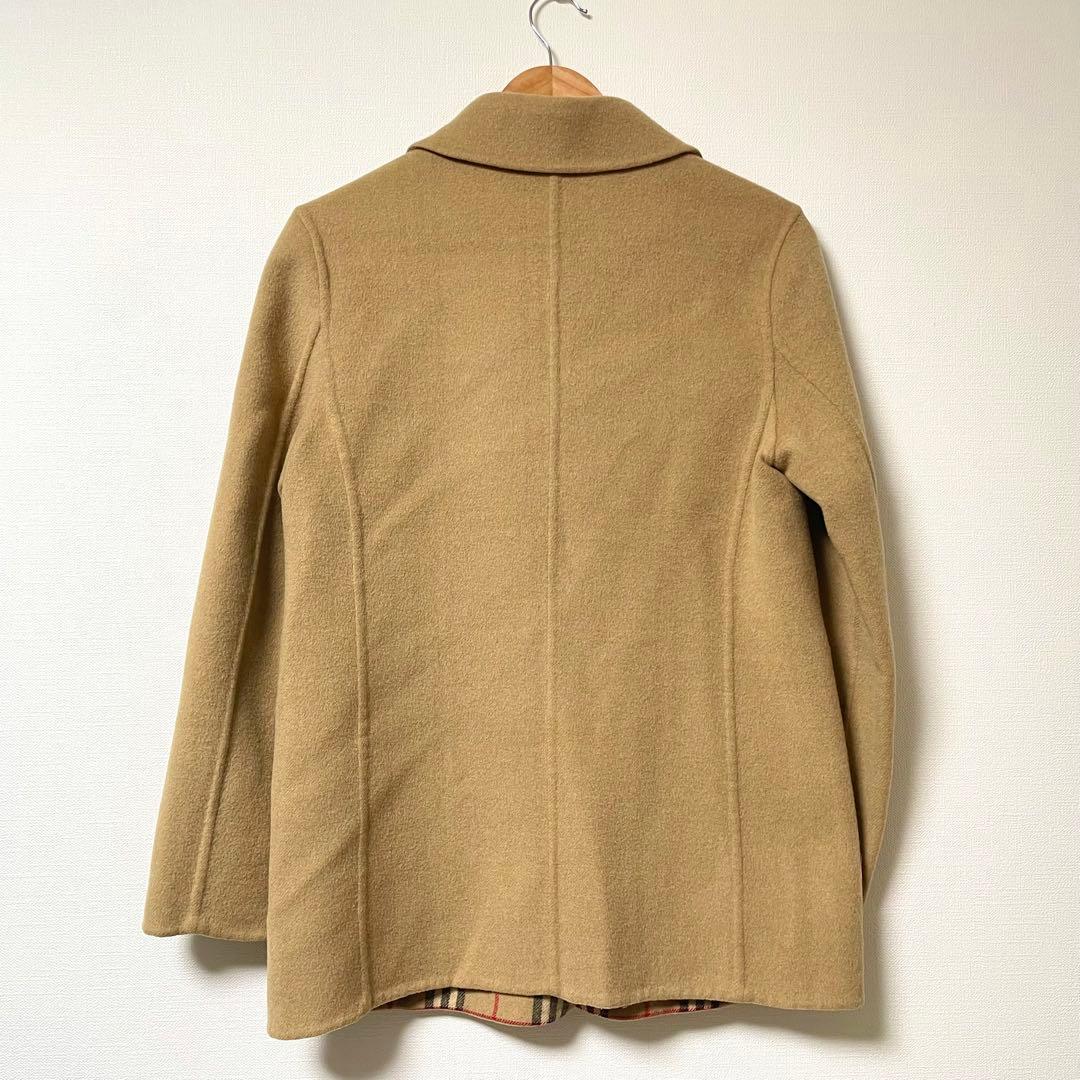 極美品　バーバリー　ダブルフェイス　カシミヤ　コート　ノバチェック　40