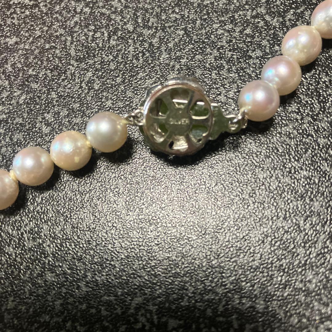 美品 真珠 silver 本真珠 ネックレス パール 7mm