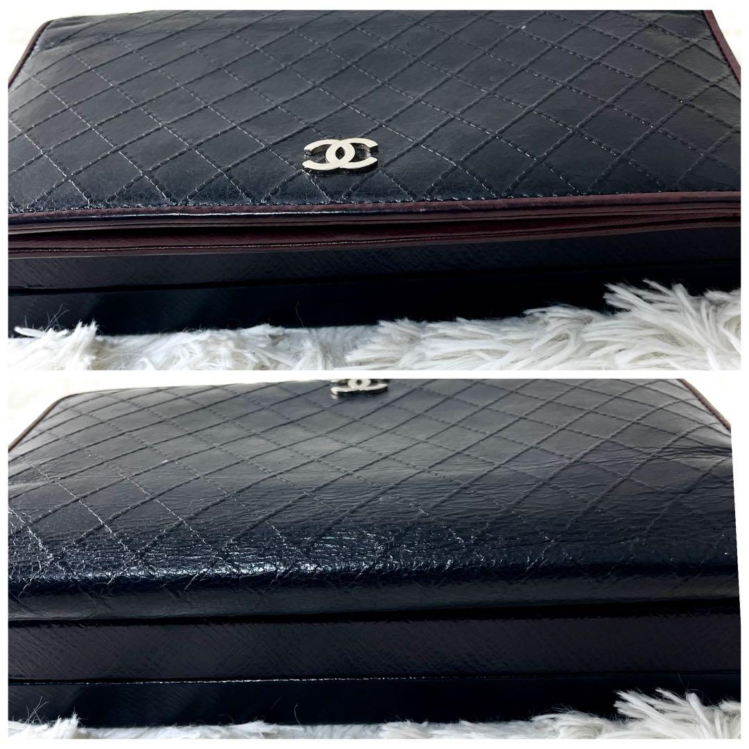 シャネル　CHANELピコローレ　 長財布　二つ折り財布　ココマーク　ブラック