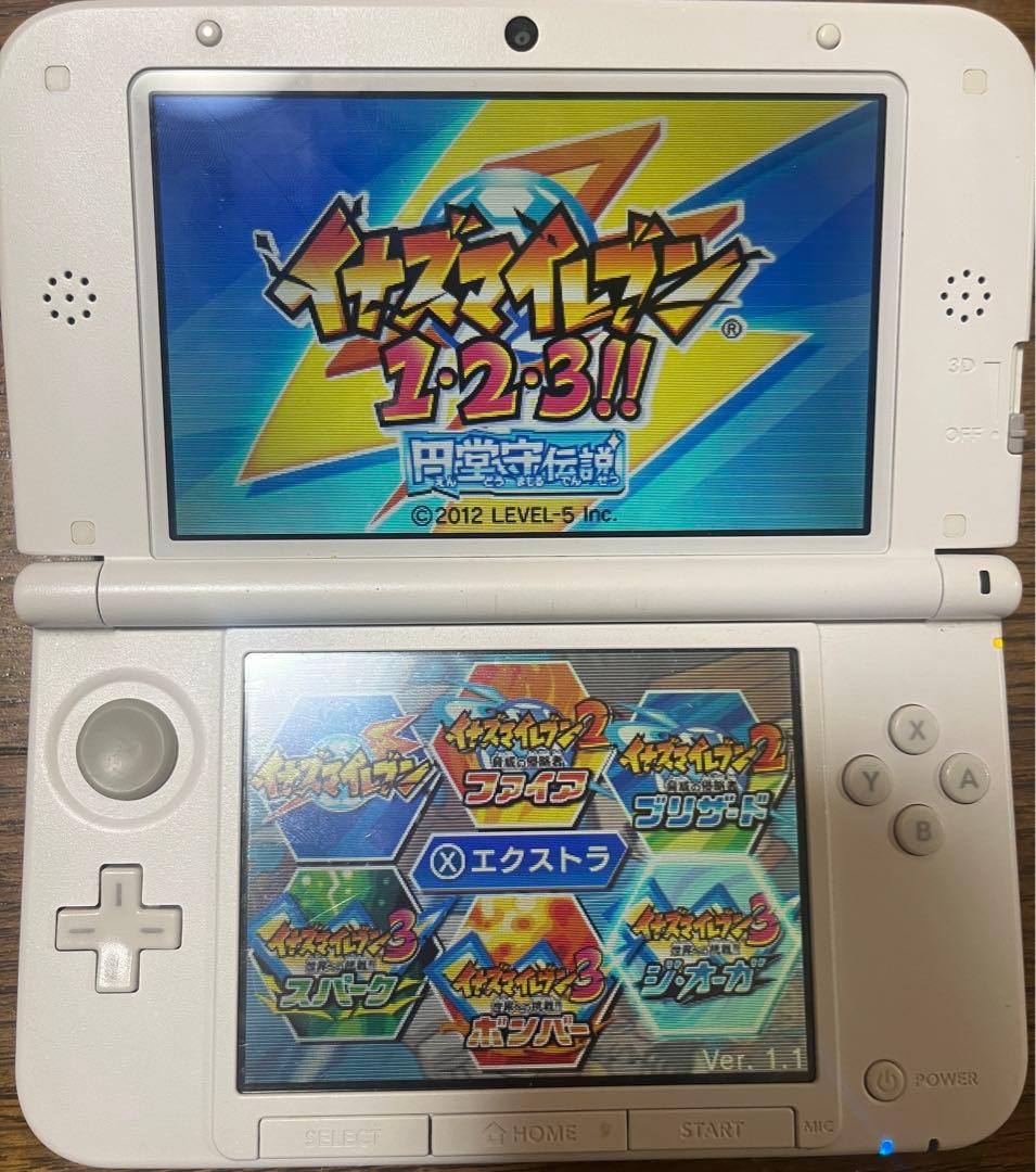 あと1週間 動作確認済み イナズマイレブン1.2.3円堂守伝説 ソフト、箱