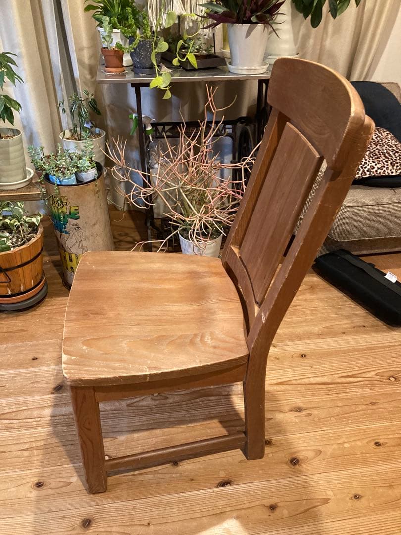 アンティークレトロ　カントリーチェア　ナチュラルウッド④