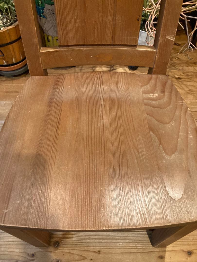 アンティークレトロ　カントリーチェア　ナチュラルウッド④