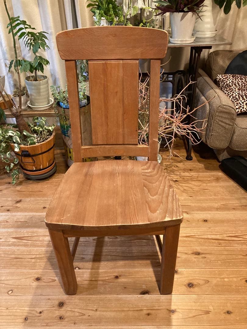 アンティークレトロ　カントリーチェア　ナチュラルウッド④