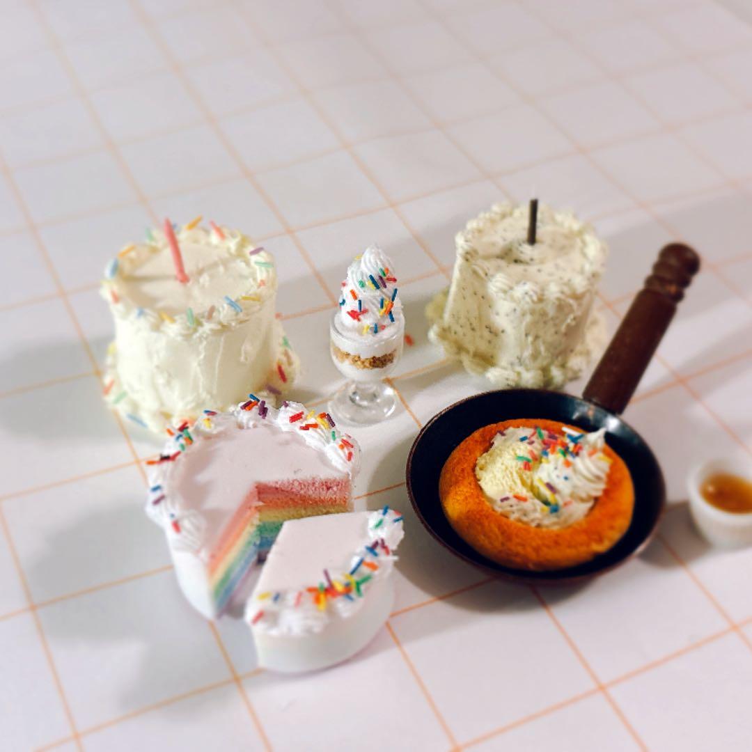 ミニチュアスイーツ　カラフルスイーツセット　ミニチュアフード　ハンドメイド