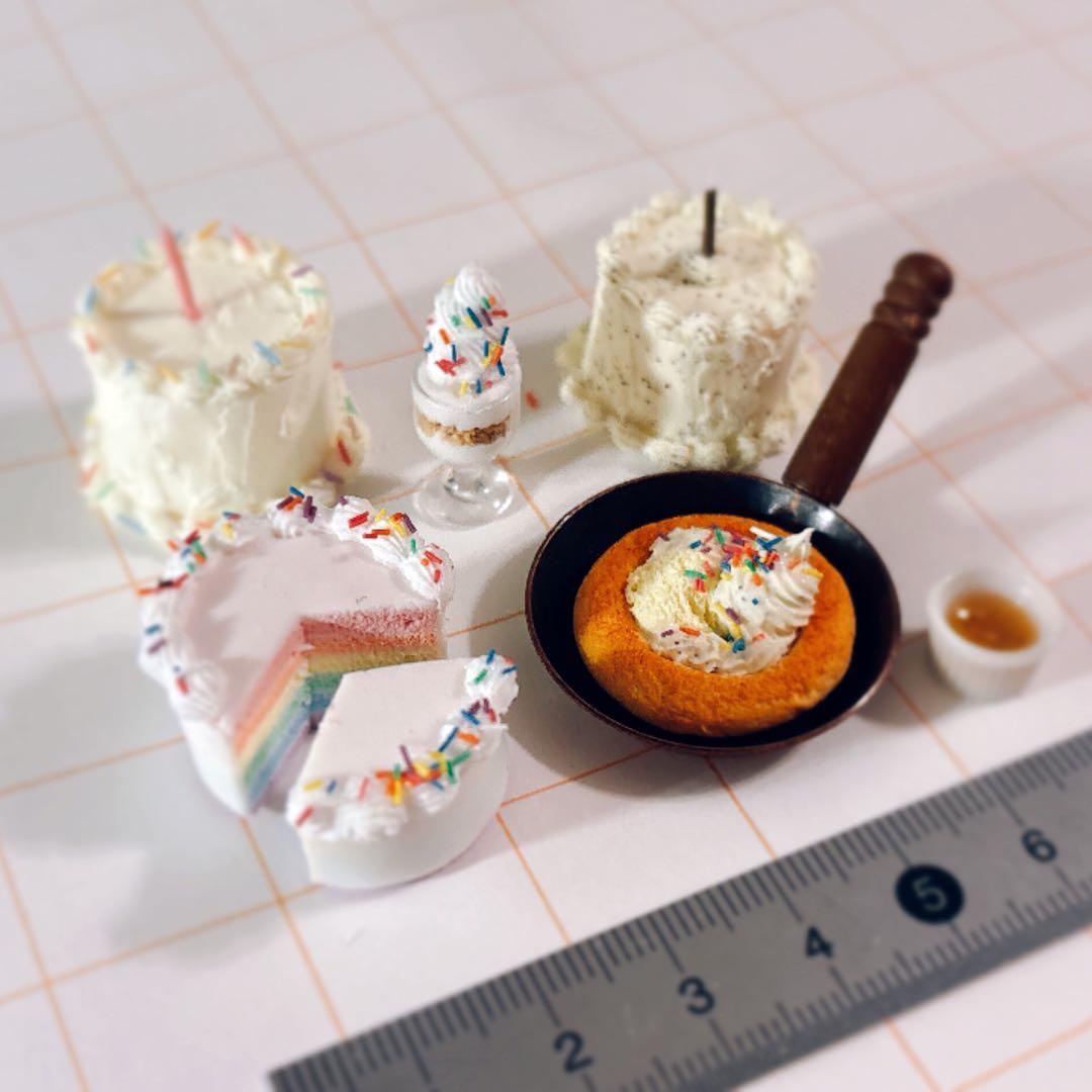 ミニチュアスイーツ　カラフルスイーツセット　ミニチュアフード　ハンドメイド