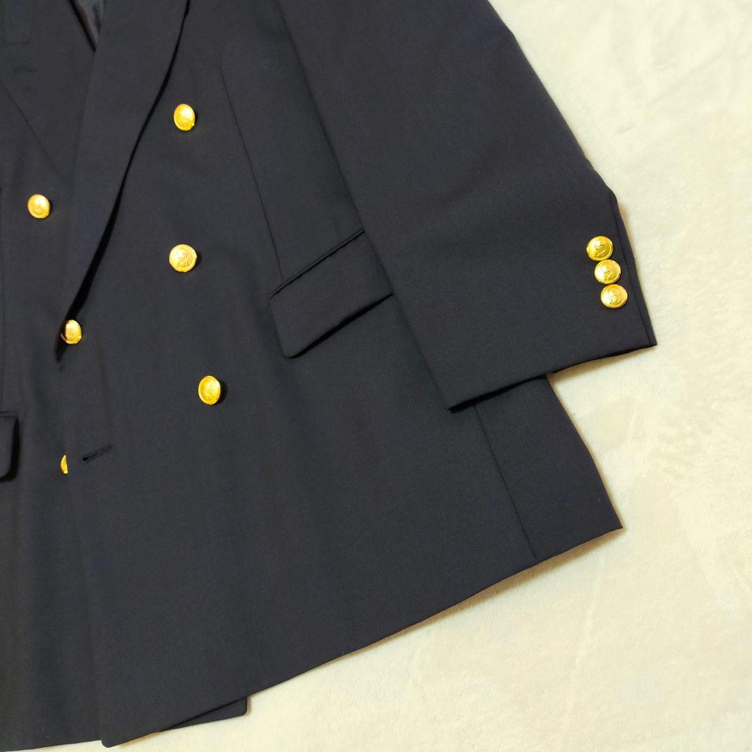 美品　五大陸　大きいサイズ　ダブルブレスト紺ブレザー　金ボタン