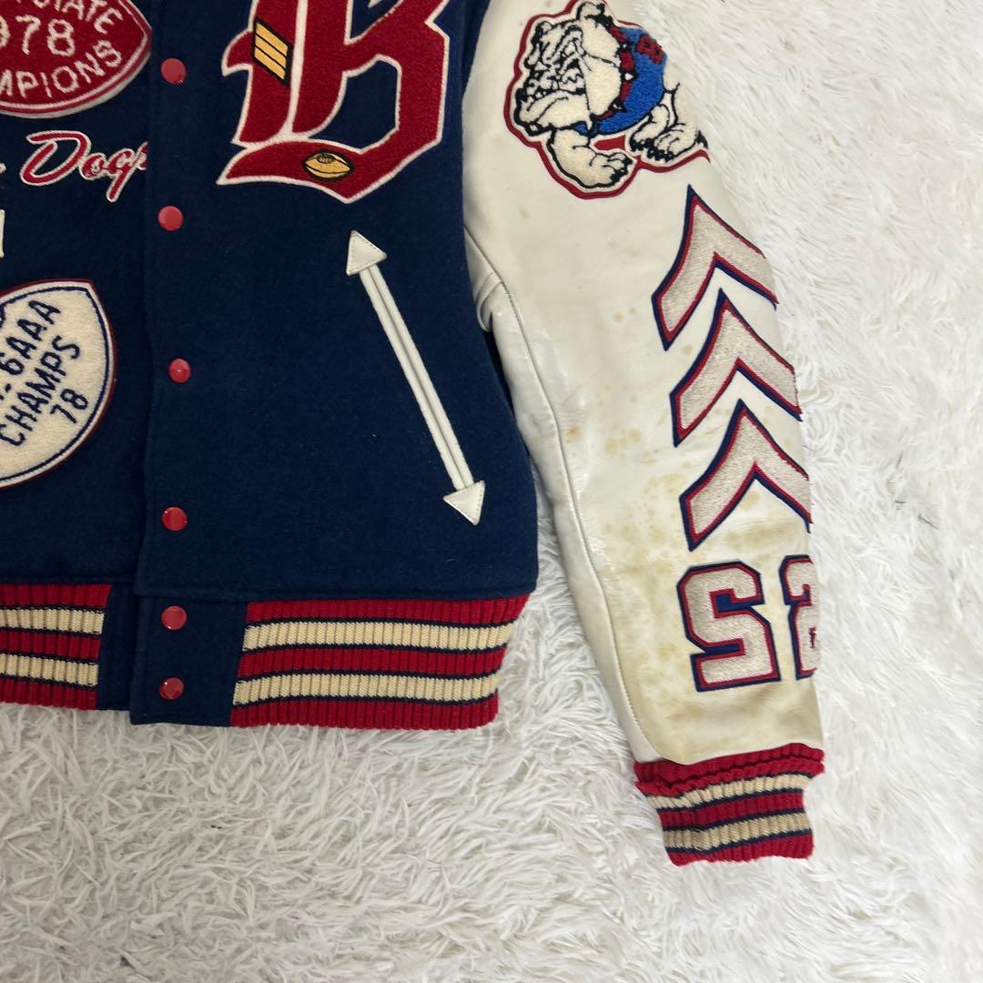 ホワイツビル フルデコ スタジャン 袖革 ショールカラー ワッペン 東洋 38