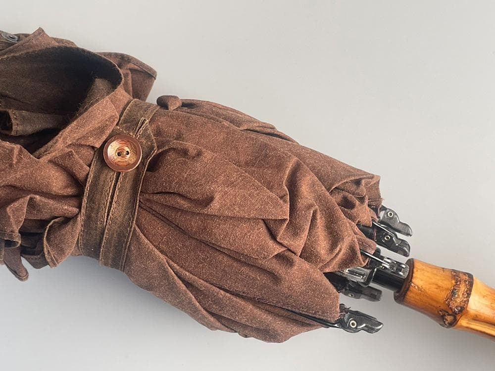 傳 tutaee 折りたたみ日傘 ツタエノヒガサ ウサギノタスキ 柿渋×紅殻