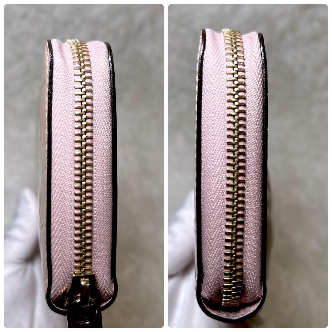 LOUIS VUITTON ヴェルニ ジッピーウォレット ピンク 長財布 箱付き